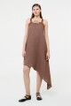 VESTIDO ASIMETRICO Chocolate