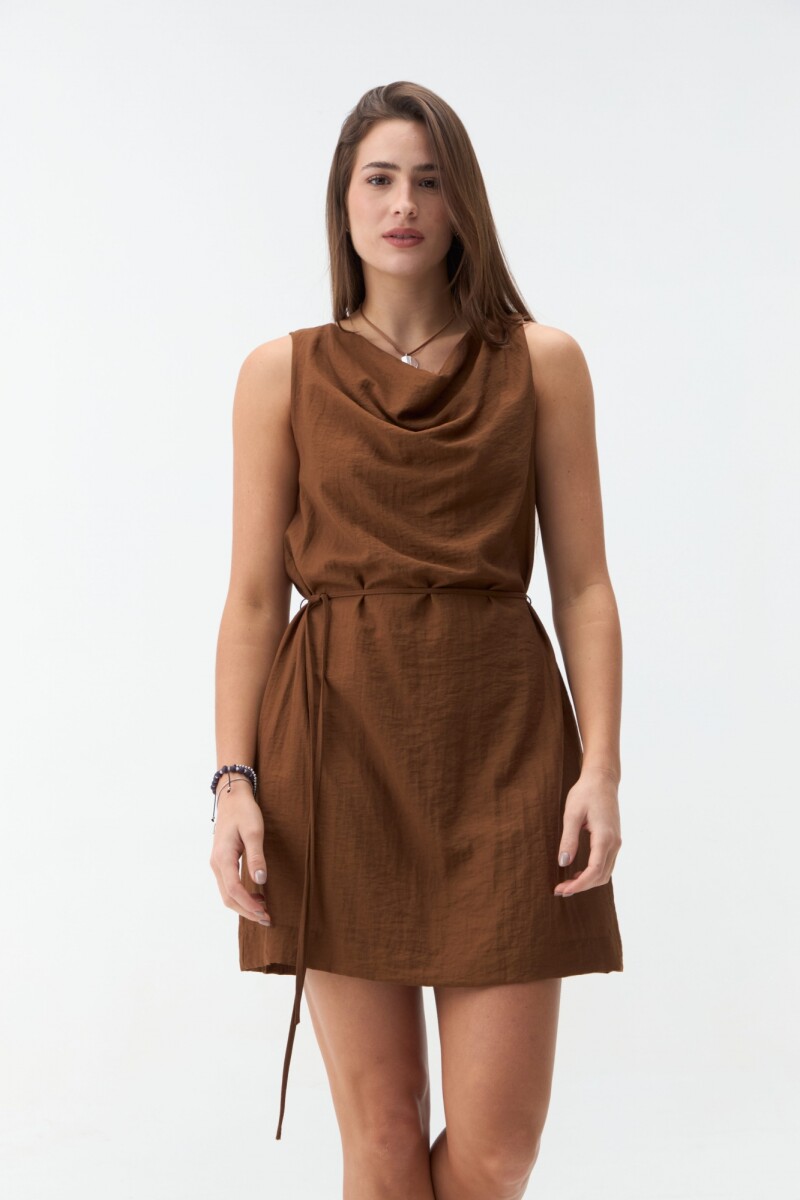 VESTIDO AMALIS - Marrón 