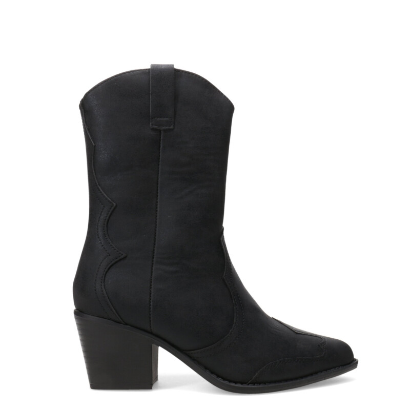 Botas de Mujer Miss Carol LITER tejana media Negro