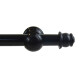Barrote cortina de metal 1,5 m + 2 Soportes NEGRO