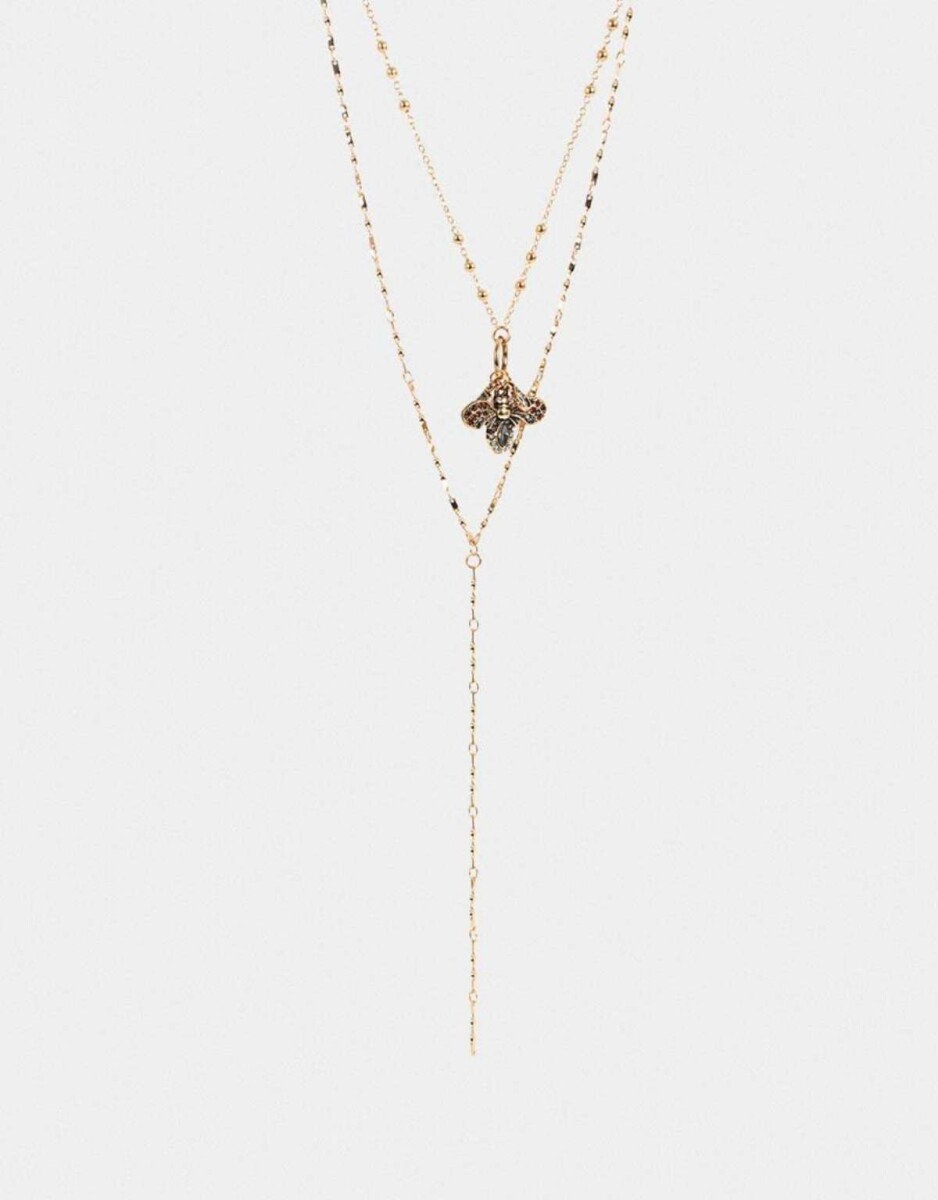 Collar Largo Multi Dijes - Dorado 