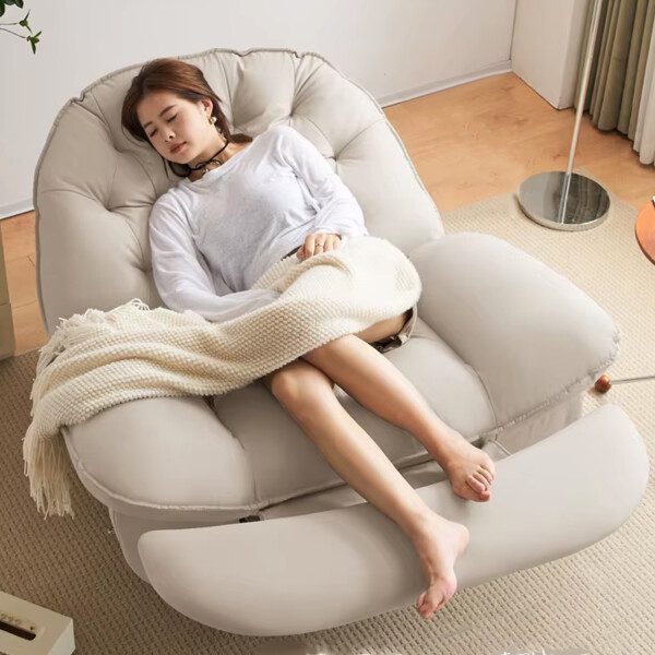 Sillónsillón Masajeador Poltrona Con Control Remoto Y Soporte Para Celular BEIGE