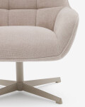 Butaca giratoria Jaspe beige y metal con beige y metal con con acabado gris FSC 100%