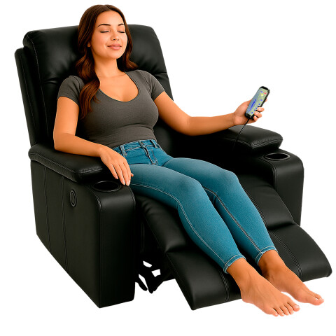 Sillón Masajeador Eléctrico Reclinable Con Control Remoto SILLON MASAJEADOR 1 CUERPO CALOR PL