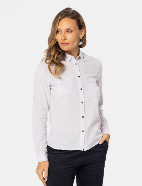 CAMISA DE LINO Lila