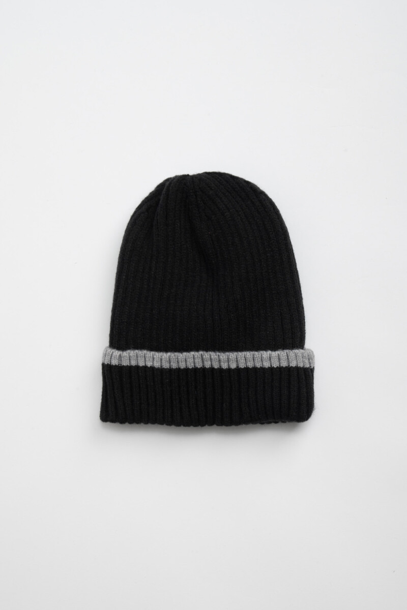 Gorro tejido - Negro 