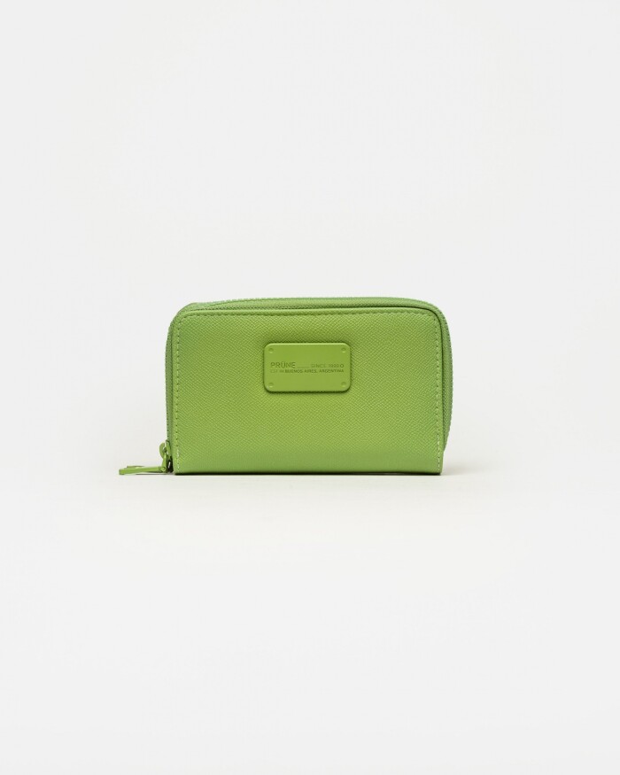 Billetera Penny en efecto cuero Verde