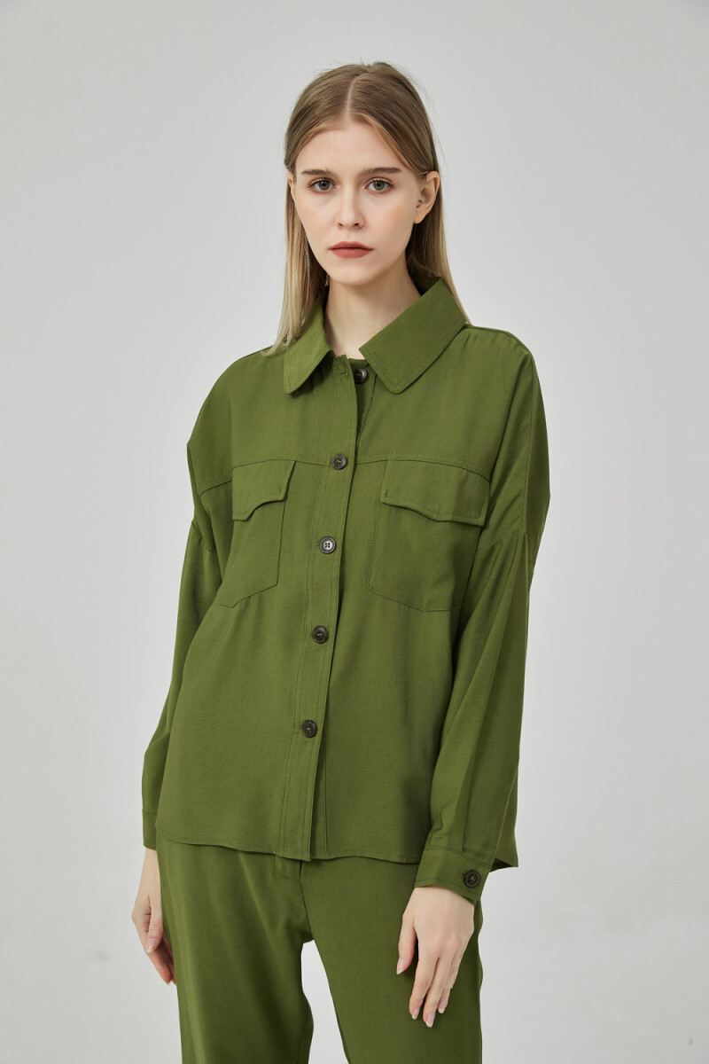Camisa Warren - Verde Camuflaje 