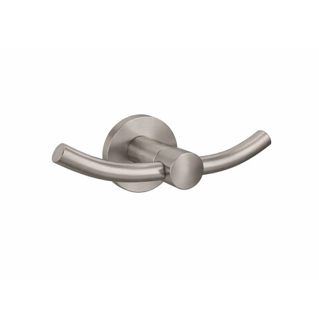 PERCHA METALICA SATINADA TIPO ACCESORIO LINEA ROMA GRIS GRIS-BRUSHED NICKEL