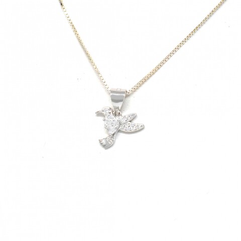Cadena y Colgante en Plata 925 con Zirconias Cadena y Colgante en Plata 925 con Zirconias