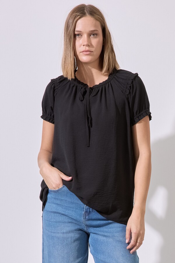 Blusa Frunces NEGRO