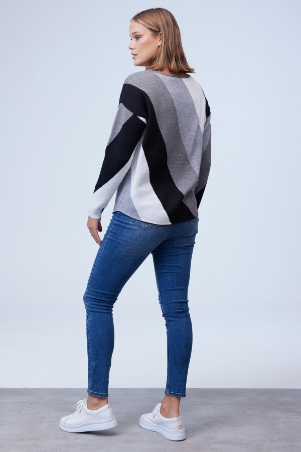Buzo Dolman Colorblock MULTI/GRIS