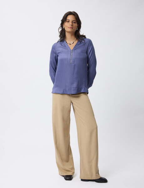 Blusa Noa azul piedra