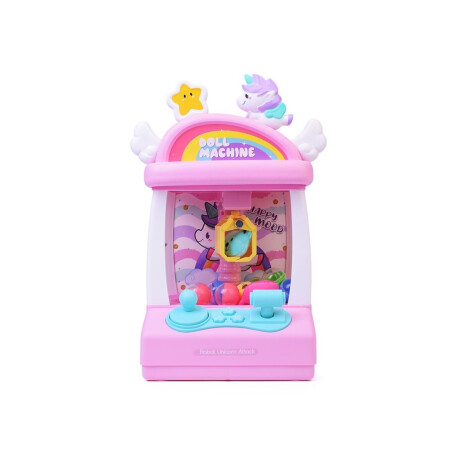 Maquina agarra peluches de juguete Rosa