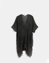 Kimonos Kimono Con Flecos - Negro