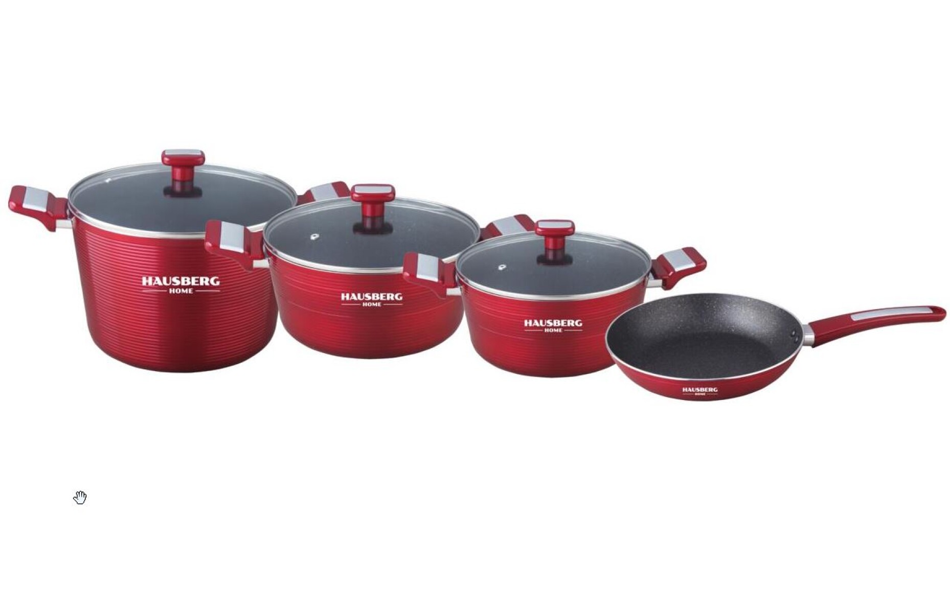 Set Cookware de Teflon 7 Piezas Hausberg HB-H760RS 