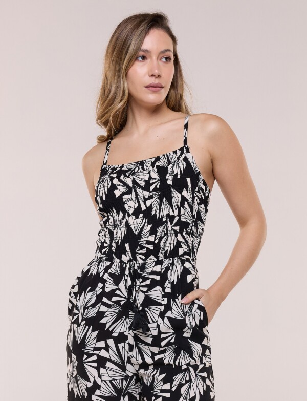 Enterito Crop Frunces NEGRO/CRUDO