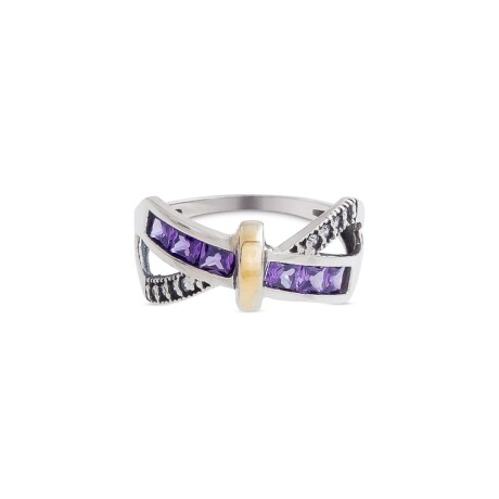 Anillo Orlando Purple - Plata y Oro Anillo Orlando Purple - Plata y Oro