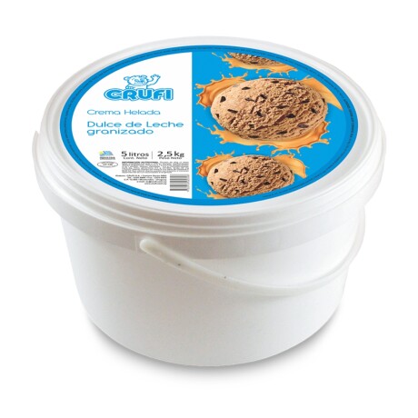 Helado Crufi 5lts Dulce de Leche Granizado Helado Crufi 5lts Dulce de Leche Granizado
