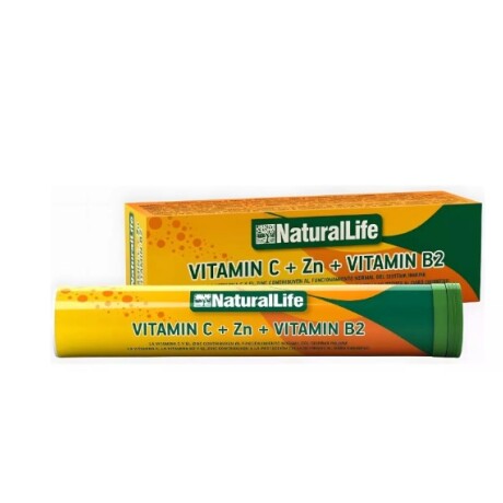 Vitamina C + Zinc + B2 X 20 Tabletas efervecentes Natural Life Vitamina C + Zinc + B2 X 20 Tabletas efervecentes Natural Life