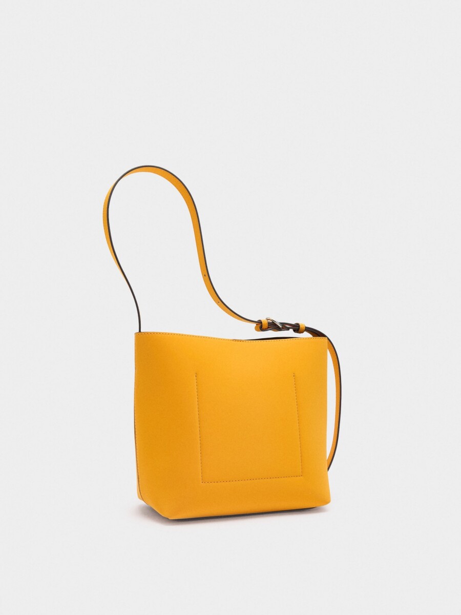 Bolso De Hombro Con Textura Suave naranja