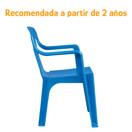 Silla Infantil Apoya Brazos 40kg Polipropileno Protección UV Azul