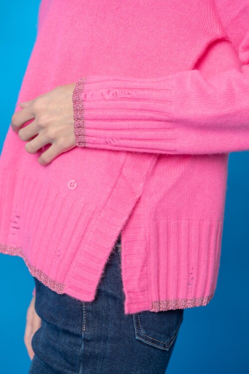 Sweater lana mink Rosa