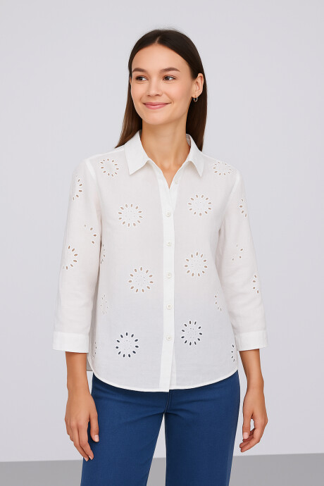 Camisa Bow Blanco