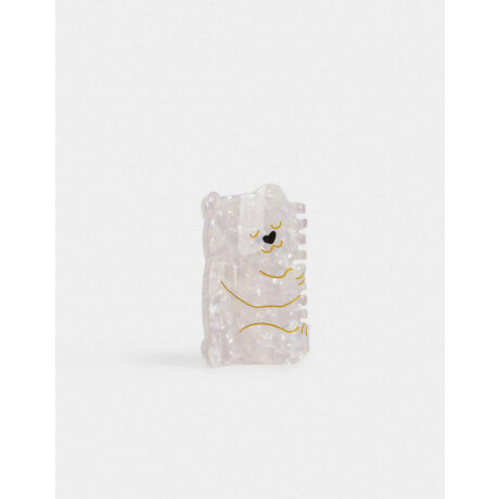 Broche Acrílico Animalito Blanco Crudo