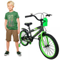 Bicicleta Infantil Rodado 20 Con Rueditas Auxiliares Y Portabotellas Verde