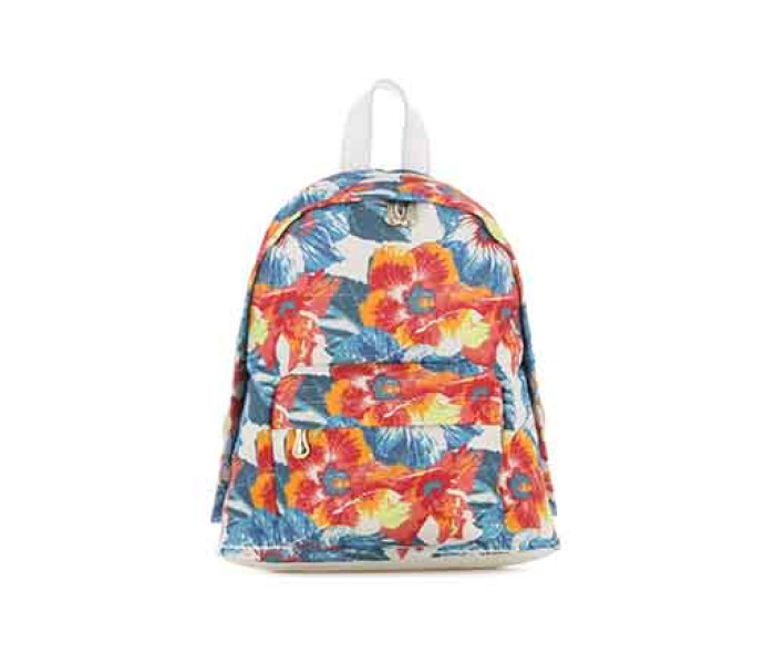 Mochila Miss Carol PAPAYA estampada Rojo - Blanco - Azul Marino