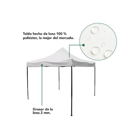 Gazebo Reforzado Toldo Carpa 2x2 Mt Blanco Gazebo Reforzado Toldo Carpa 2x2 Mt Blanco