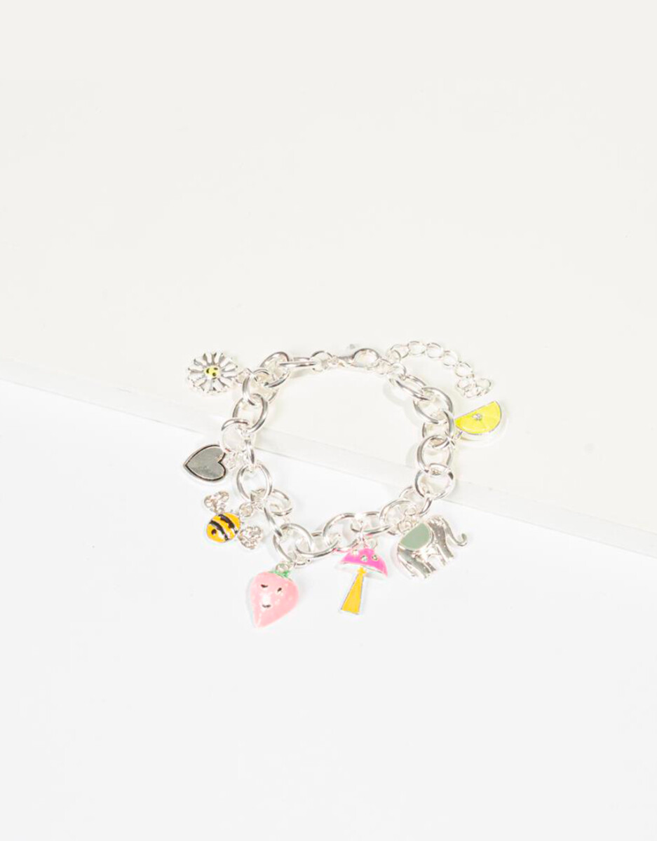 Pulsera Infantil Con Mostacillas Y Dijes 