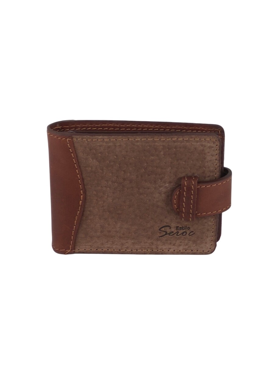 Billetera de cuero - chocolate c/Marrón 