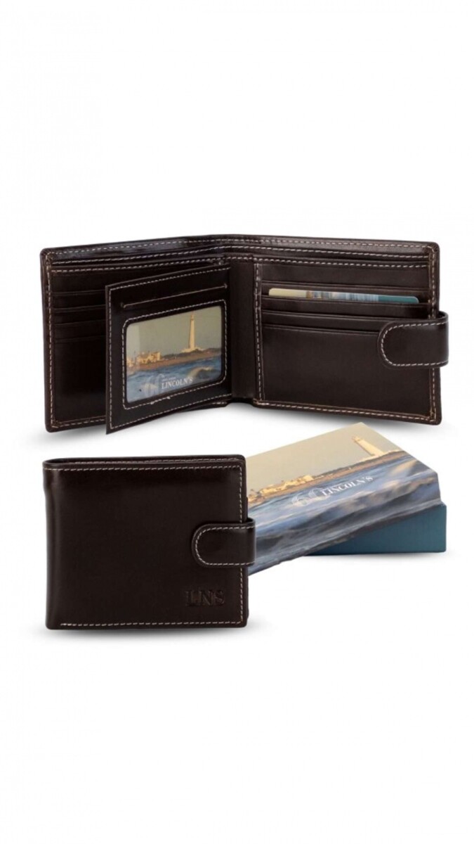 Billetera Cuero Vulcano - Caoba 