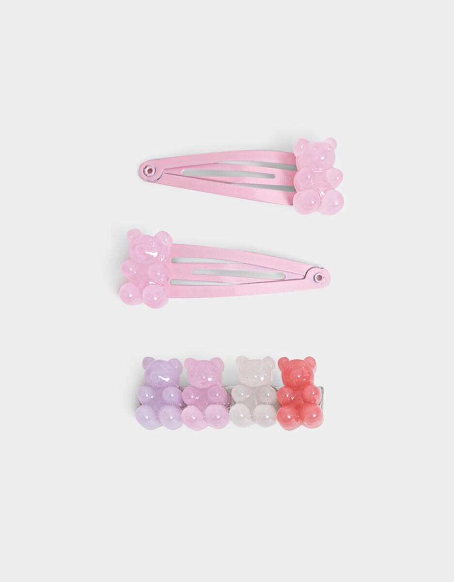 Set De Hebillas Con Ositos 