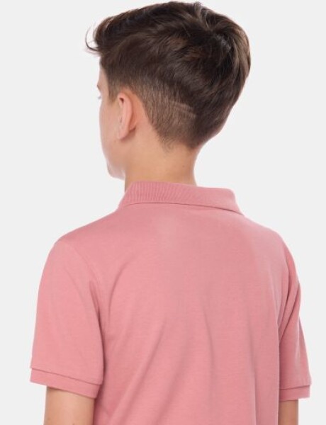 REMERA POLO PIQUE LISA Coral