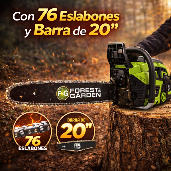 Motosierra A Gasolina De 58cc Forest & Garden Espada 20" Mo 758/20 MOTOSIERRA FOREST&GARDEN 58CC MO758/20