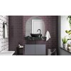 Mueble de baño suspendido en porcelanato Peri Negro Pulido 80 cm sin bacha Mueble De Baño Suspendido En Porcelanato Peri Negro Pulido 80 Cm Sin Bacha