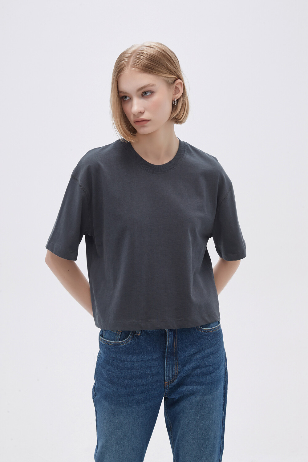 Remera Solisa Gris Topo