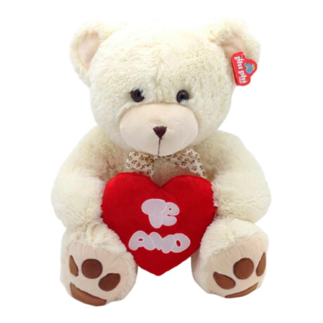 Oso De Peluche Con Corazón Blanco