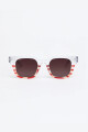 Lentes Tiwi Lio Shiny Transparent /gradient Stripe Orange With Bugundy Gradient Lenses (flat)