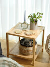 Mesa auxiliar OSTED 45x45 1 estante bambú Mesa auxiliar OSTED 45x45 1 estante bambú