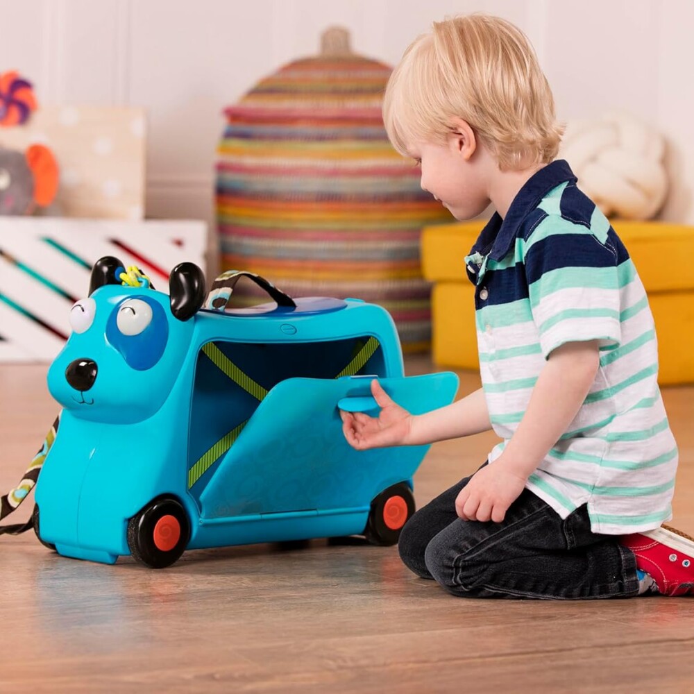 valija 2 en 1 buggy b toys perrito azul