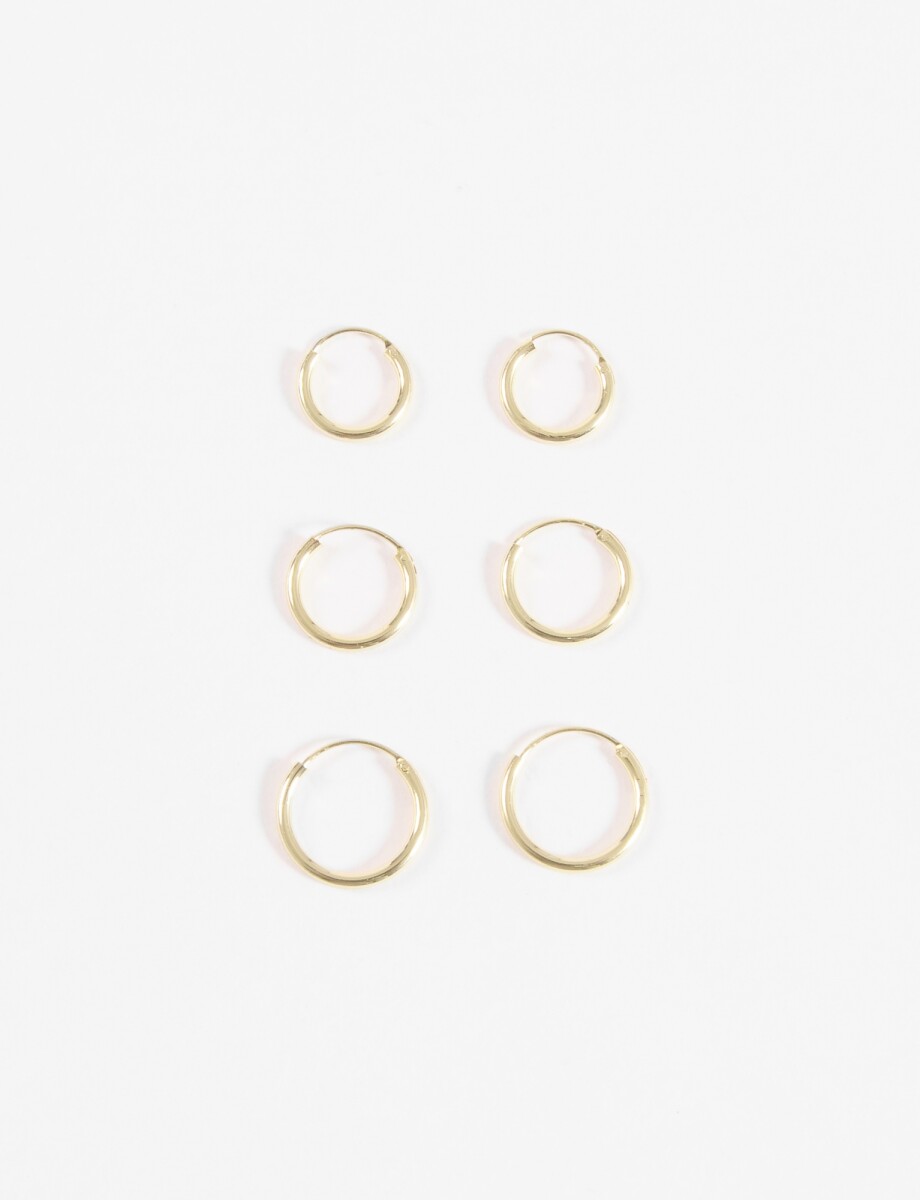 Set de aros pequeños - dorado 
