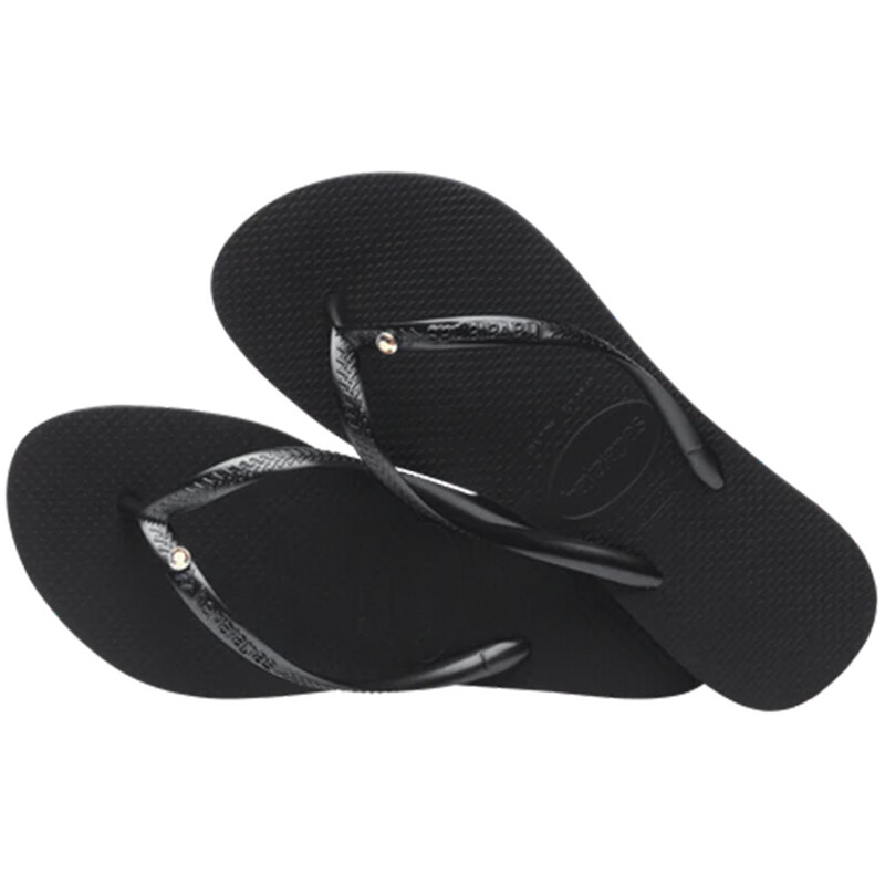 Ojotas Havaianas Slim Crystal Swarovski II Negro