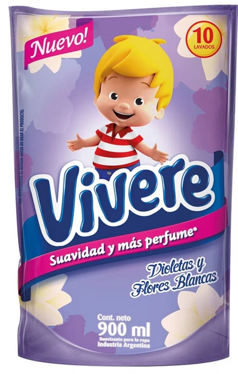 SUAVIZANTE VIVERE 900 ML VIOLETAS Y FLORES BLANCAS DP 
