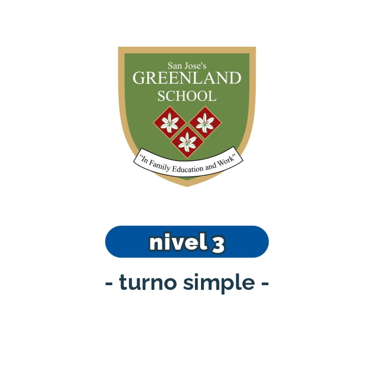 Lista de materiales - Inicial Nivel 3 turno simple Greenland 