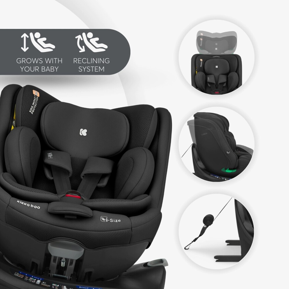 Butaca i-VAN KIKKABOO ISOFIX 360 0-36kg black Butaca i-VAN KIKKABOO ISOFIX 360 0-36kg black