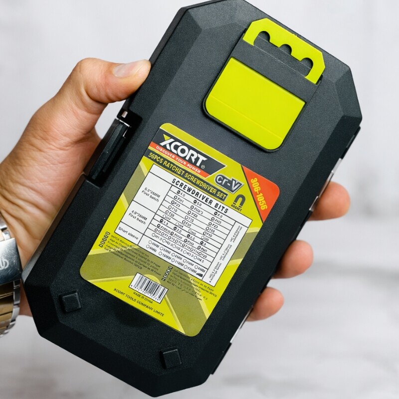 XCORT JUEGO CR-V 56 PIEZAS DESTORNILLADOR CRIQUET + ADAPTADO Xcort Juego Cr-v 56 Piezas Destornillador Criquet + Adaptado